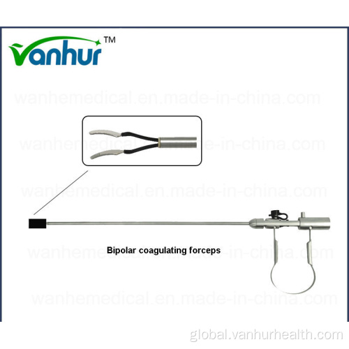 Laparoscopic Bipolar Forceps and Electrode Spring handle Bipolar Forceps Plate-Shaped Curved Manufactory